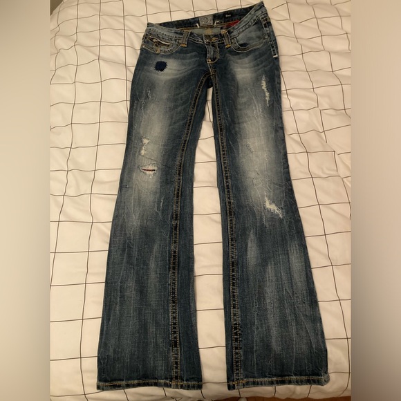 Y2K Rerock for express jeans boot cut size 2 - Picture 2 of 6